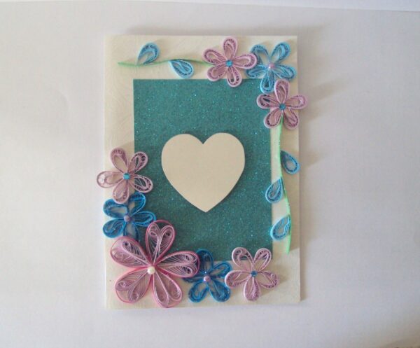 Glittering Blue Themed Greeting Card image Glittering Blue Themed Greeting Card image