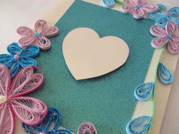 Glittering Blue Themed Greeting Card image Glittering Blue Themed Greeting Card image