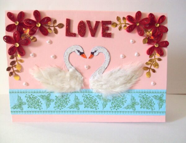 Swans Love Greeting Card image Swans Love Greeting Card image