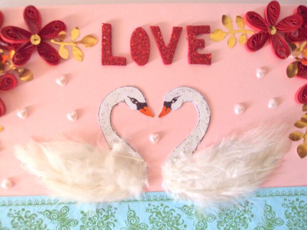 Swans Love Greeting Card image Swans Love Greeting Card image