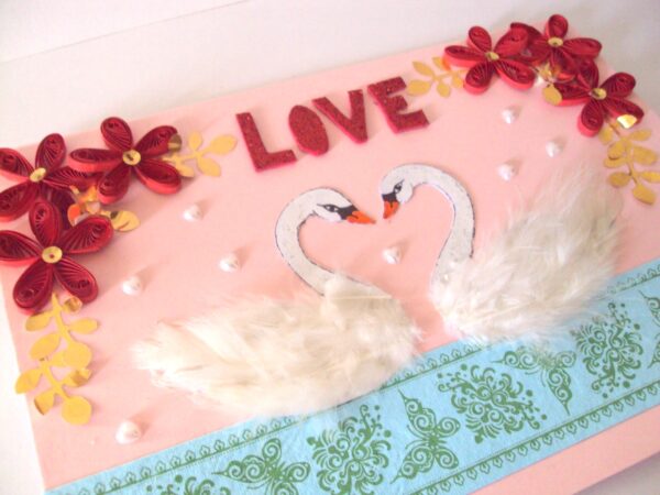 Swans Love Greeting Card image Swans Love Greeting Card image