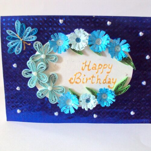 Blue Themed Birthday Greeting Card image