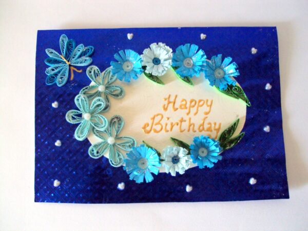 Blue Themed Birthday Greeting Card image