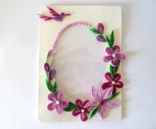 Purple Themed Photo Frame Greeting Card image Purple Themed Photo Frame Greeting Card image