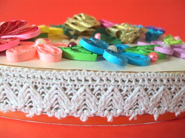 Multicolor Flowers Quilled Decorated Gift Box image Multicolor Flowers Quilled Decorated Gift Box image