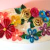 Multicolor Flowers Quilled Decorated Gift Box image Multicolor Flowers Quilled Decorated Gift Box image