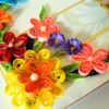 Multicolor Flowers Mini Scrapbook Greeting Card image Multicolor Flowers Mini Scrapbook Greeting Card image