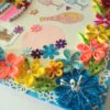 Multicolor Flowers and Cake Greeting Card image Multicolor Flowers and Cake Greeting Card image