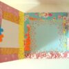 Multicolor Flowers Mini Scrapbook Greeting Card on Red Base image Multicolor Flowers Mini Scrapbook Greeting Card on Red Base image