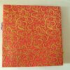 Multicolor Flowers Mini Scrapbook Greeting Card on Red Base image Multicolor Flowers Mini Scrapbook Greeting Card on Red Base image