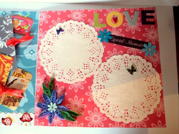 Love Themed Bird Cage Mini Scrapbook Greeting Card image