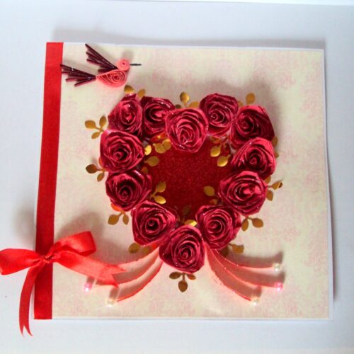 All Roses In Heart Greeting Card image