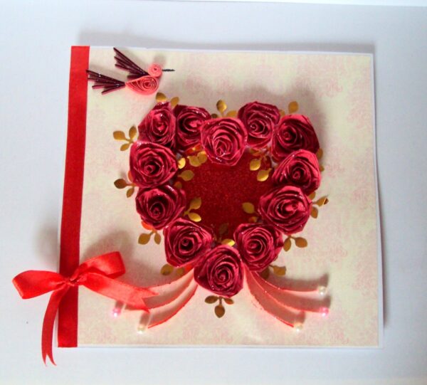All Roses In Heart Greeting Card image