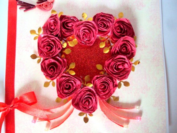 All Roses In Heart Greeting Card image