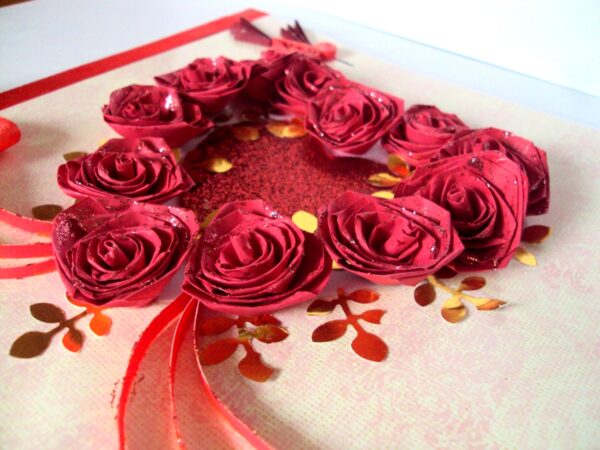 All Roses In Heart Greeting Card image