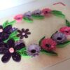 Purple Themed Flowers in Circle Greeting Card image