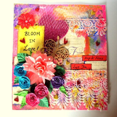 Blooming Love Quilled Greeting Card image