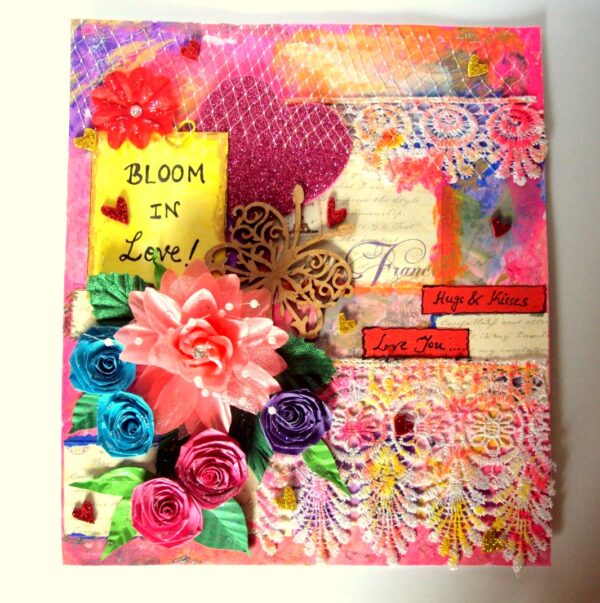Blooming Love Quilled Greeting Card image