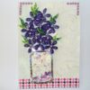 Purple Quilled Flowers Vase Shaker Greeting Card image