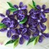 Purple Quilled Flowers Vase Shaker Greeting Card image