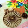 Multicolor Bicycle Flower Basket Quilled Greeting Card image Multicolor Bicycle Flower Basket Quilled Greeting Card image