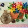 Multicolor Bicycle Flower Basket Quilled Greeting Card image Multicolor Bicycle Flower Basket Quilled Greeting Card image