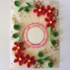 Red Quilled Flowers Corners Greeting Card image