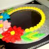 Colorful Flowers Sparkling Photo Frame Card image