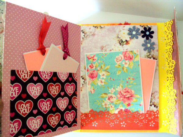 Multicolor Mini Scrapbook Greeting Card image Multicolor Mini Scrapbook Greeting Card image