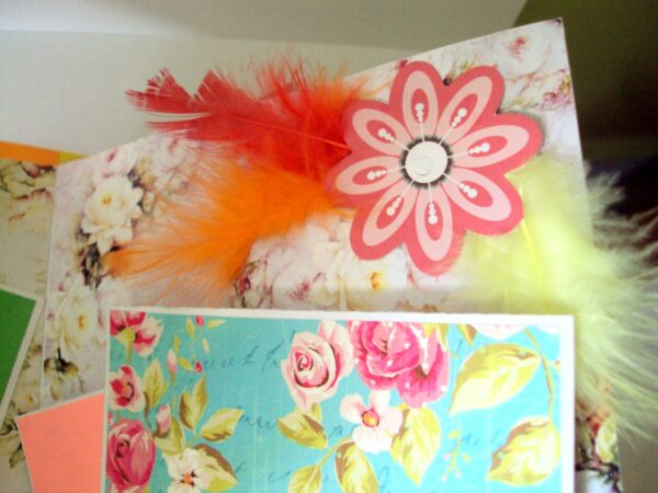 Multicolor Mini Scrapbook Greeting Card image Multicolor Mini Scrapbook Greeting Card image