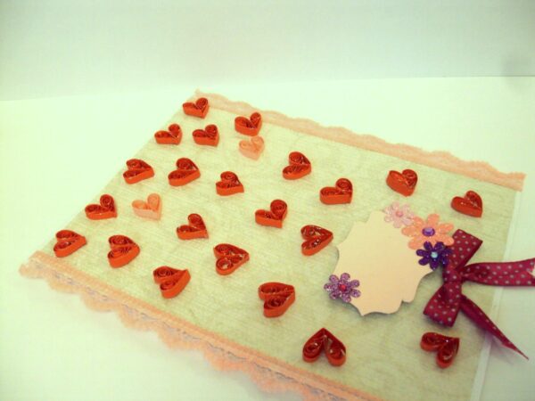 Quilled Hearts Allover Greeting Card image Quilled Hearts Allover Greeting Card image