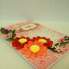 Red And Pink Quilled Flowers Love Greeting Card image