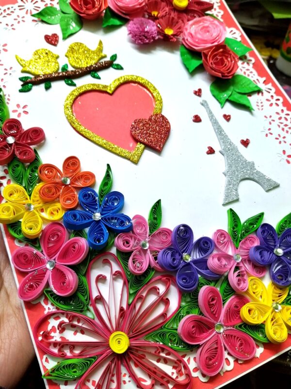 Beautiful Flowers and Love Themed Greeting Card image