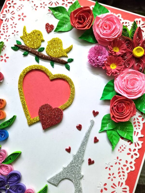 Beautiful Flowers and Love Themed Greeting Card image