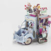 3D Pop up Truck With Flowers Birthday Greeting Card Gift image