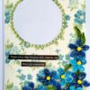 Sparkling Blue Quilled Flowers Birthday card
