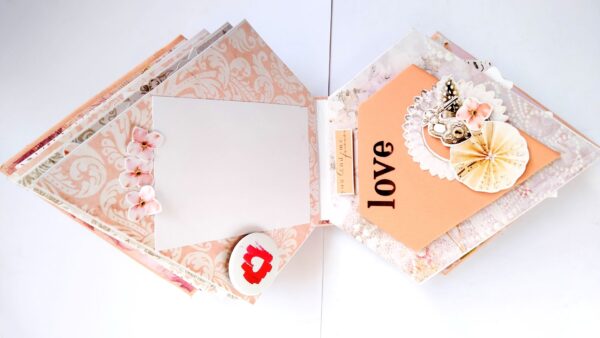 Sparkling Diamond shaped love Scrapbook album