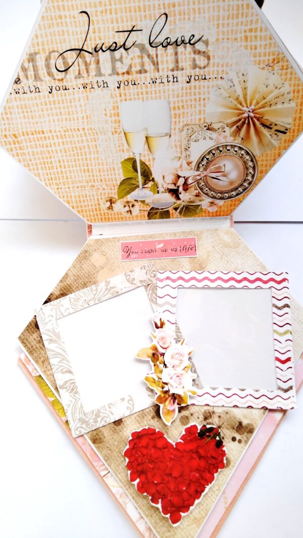 Sparkling Diamond shaped love Scrapbook album
