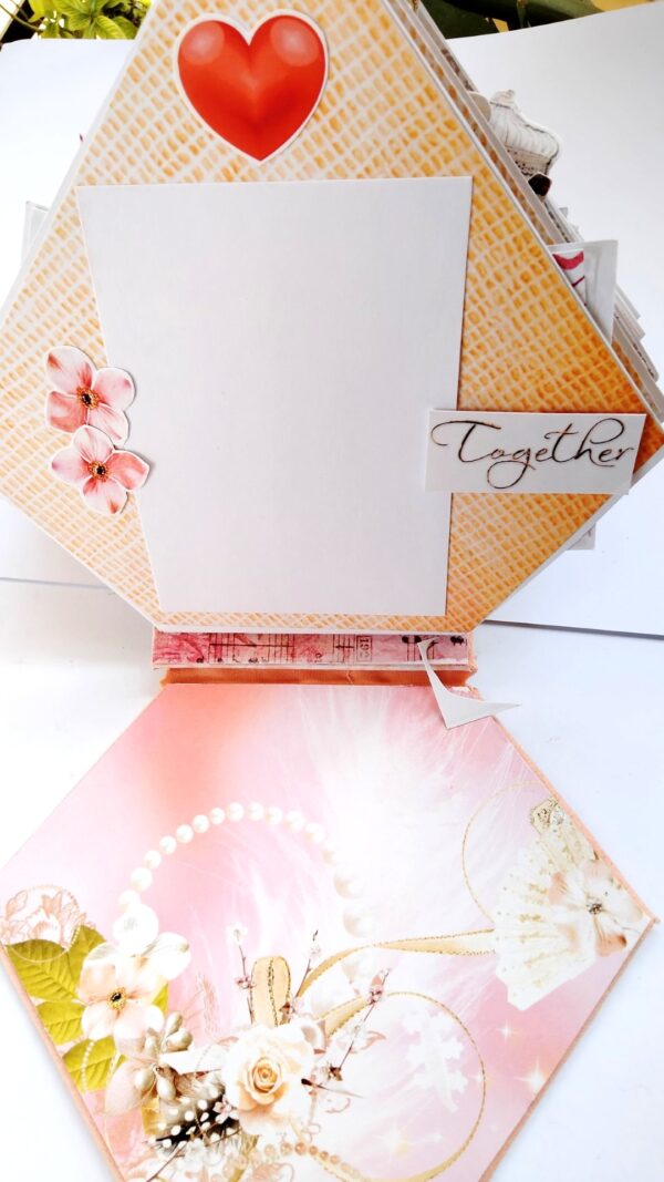 Sparkling Diamond shaped love Scrapbook album