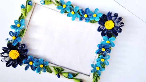 IMG20220404081014 Blue Quilled Flowers Photo frame - 5x7inch