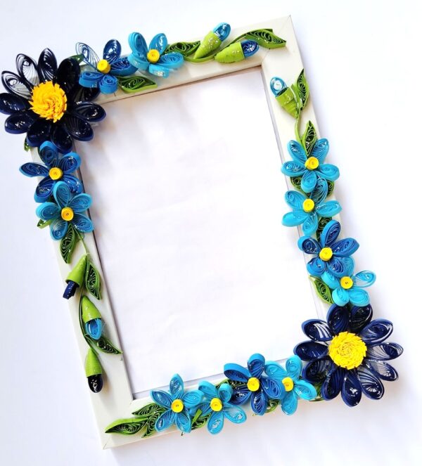 IMG20220404081021 Blue Quilled Flowers Photo frame - 5x7inch