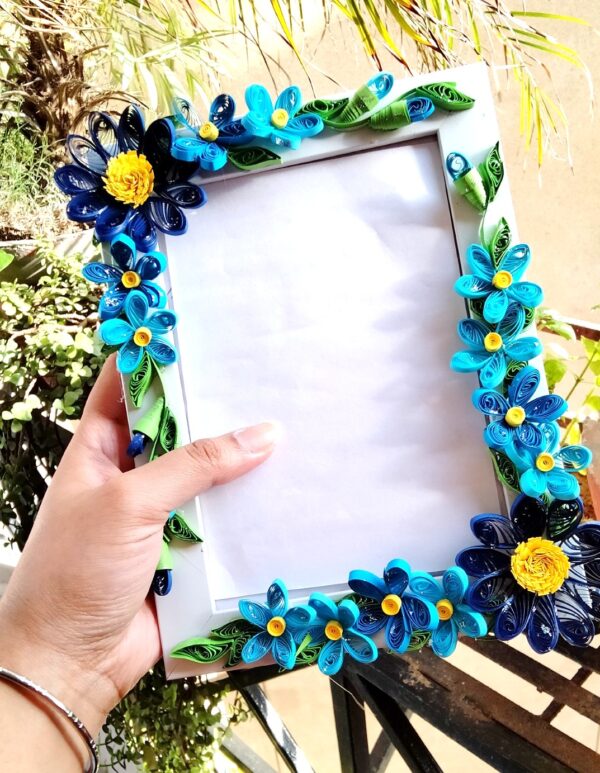 IMG20220404081104 Blue Quilled Flowers Photo frame - 5x7inch