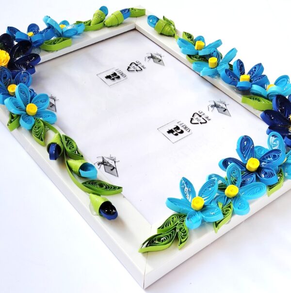 IMG20220404081127 Blue Quilled Flowers Photo frame - 5x7inch