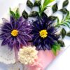 Sparkling Quilled Assorted Flowers Card - Violets