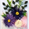 Sparkling Quilled Assorted Flowers Card - Violets