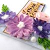 Sparkling Quilled Assorted Flowers Card - Purple