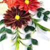 Sparkling Quilled Assorted Flowers Card - Reds