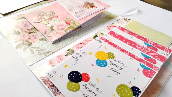 Sparkling Multicolored Birthday Mini Scrapbook | Gifts, Mini Scrapbooks