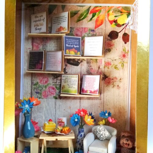 Miniature Room - Birthday | Best wishes Greeting card