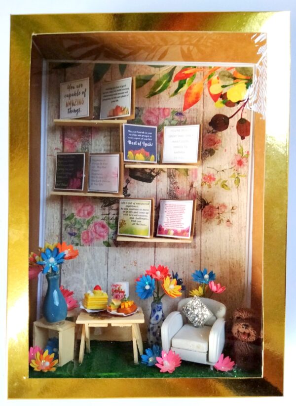 Miniature Room - Birthday | Best wishes Greeting card